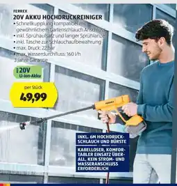 Hofer FERREX 20V AKKU HOCHDRUCKREINIGER Angebot