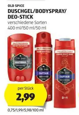 Hofer OLD SPICE DUSCHGEL/BODYSPRAY/DEO-STICK Angebot