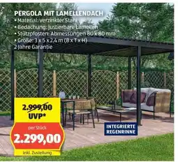 Hofer PERGOLA MIT LAMELLENDACH Angebot