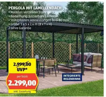 Hofer PERGOLA MIT LAMELLENDACH Angebot