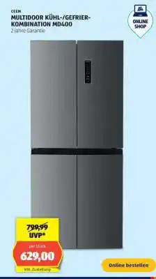 Hofer MULTIDOOR KÜHL-/GEFRIER-KOMBINATION MD400 Angebot