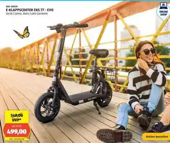 Hofer DOC GREEN E-KLAPPSCOOTER EKS 77 - EVO Angebot