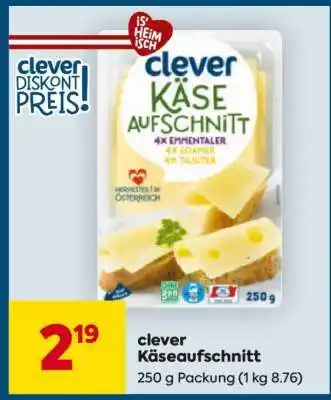 Billa clever Käseaufschnitt Angebot