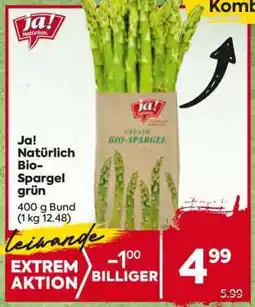 Billa Ja! Natürlich Bio-Spargel grün Angebot