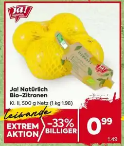 Billa Ja! Natürlich Bio-Zitronen Angebot