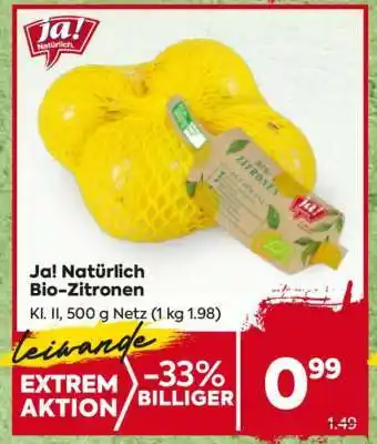 Billa Ja! Natürlich Bio-Zitronen Angebot