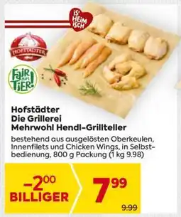 Billa Hofstädter Die Grillerei Mehrwohl Hendl-Grillteller Angebot