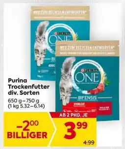 Billa Purina Trockenfutter div. Sorten Angebot