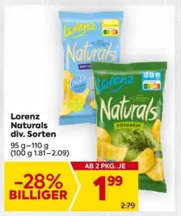 Billa Lorenz Naturals div. Sorten Angebot