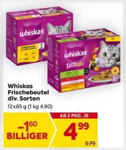 Billa Whiskas Frischebeutel div. Sorten Angebot