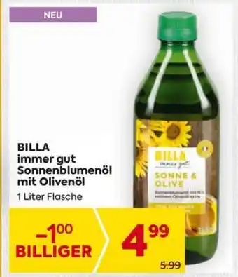 Billa BILLA immer gut Sonnenblumenöl mit Olivenöl Angebot