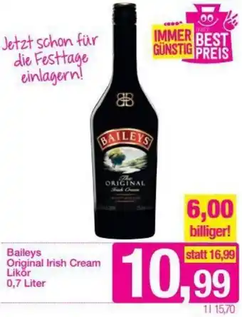 Sutterlüty Baileys Original Irish Cream Likor 0,75 Liter Angebot