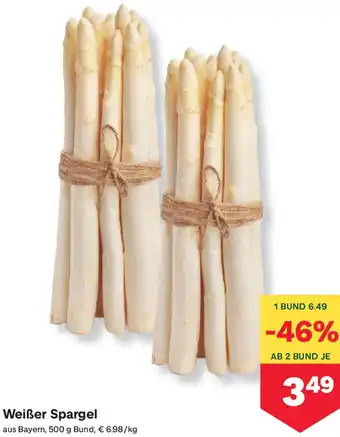 MPreis Weißer Spargel Angebot