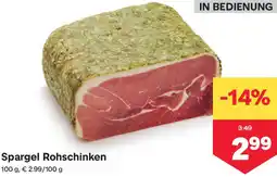 MPreis Spargel Rohschinken Angebot