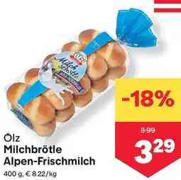 MPreis Milchbrötle Alpen-Frischmilch Angebot