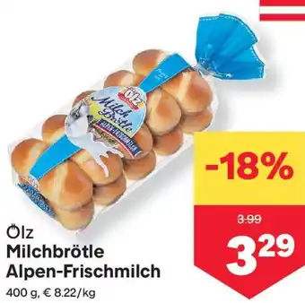 MPreis Milchbrötle Alpen-Frischmilch Angebot