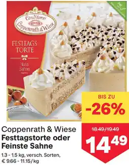 MPreis Festtagstorte oder Feinste Sahne Angebot