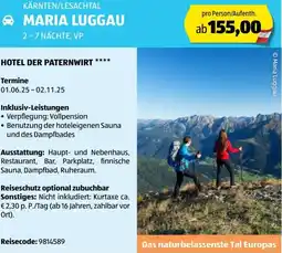 Hofer Reisen Kärnten/lesachtal maria luggau Angebot