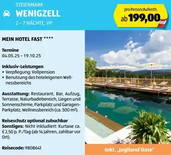 Hofer Reisen Steiermark wenigzell Angebot
