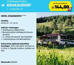 Hofer Reisen Steiermark/murtal krakaudorf Angebot