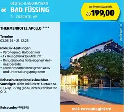 Hofer Reisen Thermenhotel apollo Angebot