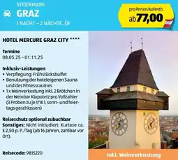 Hofer Reisen Hotel mercure graz city Angebot