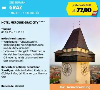 Hofer Reisen Hotel mercure graz city Angebot