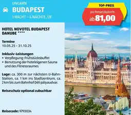 Hofer Reisen Hotel novotel budapest danube Angebot