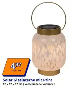 Action Solar Glaslaterne mit Print Angebot