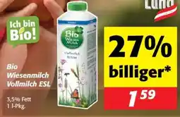 Nah&Frisch Bio Wiesenmilch Vollmilch ESL Angebot