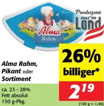 Nah&Frisch Alma Rahm, Pikant oder Sortiment Angebot