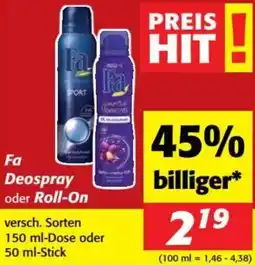 Nah&Frisch Deospray oder Roll-On Angebot