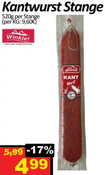 Wurstico Kantwurst Stange Angebot