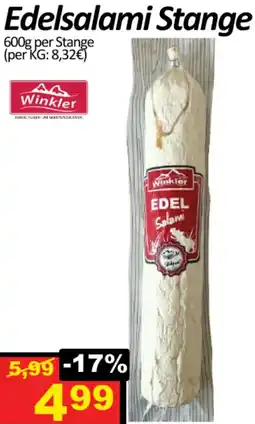 Wurstico Edelsalami Stange Angebot