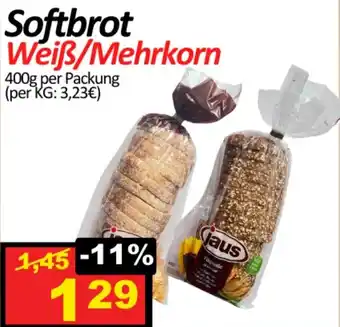 Wurstico Softbrot Weiß/Mehrkorn Angebot