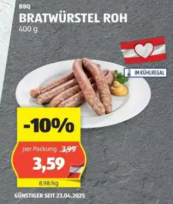 Hofer BRATWÜRSTEL ROH Angebot