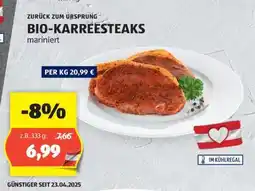 Hofer BIO-KARREESTEAKS mariniert Angebot