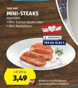 Hofer FAIR HOF MINI-STEAKS Angebot