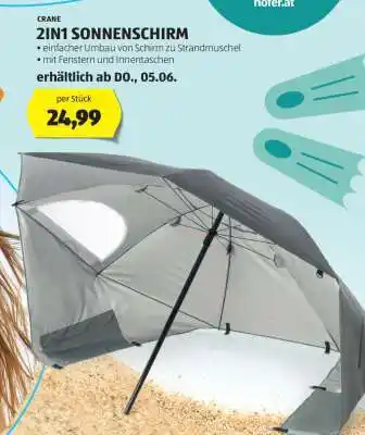 Hofer CRANE 2IN1 SONNENSCHIRM Angebot