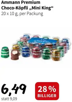 Der Grissemann Premium Choco-Köpfli,,Mini King Angebot