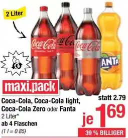 Maximarkt Coca-Cola light, Coca-Cola Zero oder Fanta Angebot