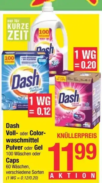 Maximarkt Dash Voll- oder Color- waschmittel Pulver oder Gel Caps Angebot