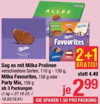 Maximarkt Sag es mit Milka Pralinen Angebot