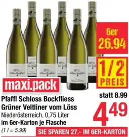 Maximarkt Pfaffl Schloss Bockfliess Grüner Veltliner vom Löss Angebot