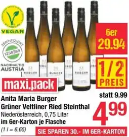 Maximarkt Anita Maria Burger Grüner Veltliner Ried Steinthal Angebot
