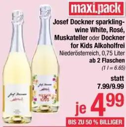 Maximarkt Josef Dockner sparkling- wine White, Rosé, Muskateller oder Dockner Angebot