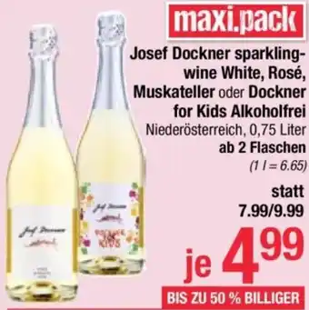 Maximarkt Josef Dockner sparkling- wine White, Rosé, Muskateller oder Dockner Angebot