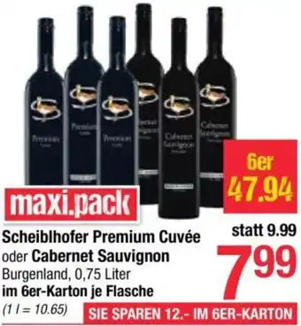 Maximarkt Scheiblhofer Premium Cuvée oder Cabernet Sauvignon Angebot