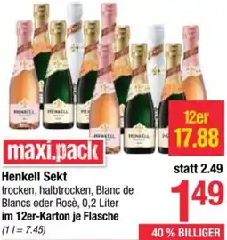 Maximarkt Henkell Sekt Angebot