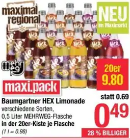 Maximarkt Baumgartner HEX Limonade Angebot